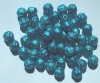 50 8mm Acrylic Metalized Matte Blue Rosebuds